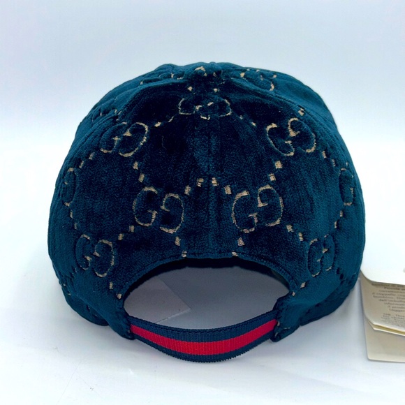 Gucci Kids Blue and Gold Hat - Picture 2 of 12